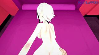 Arlecchino and Aether share intense, emotional sex in Genshin Impact hentai