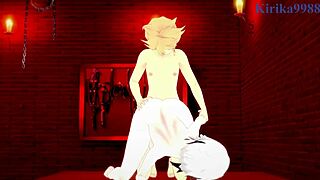 Arlecchino and Aether share intense, emotional sex in Genshin Impact hentai