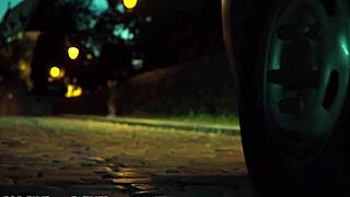 Pretty French brunette gets rough sex, blowjob, and facial!