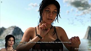 Whoa, lora croft pounded by huge monster dicks on island