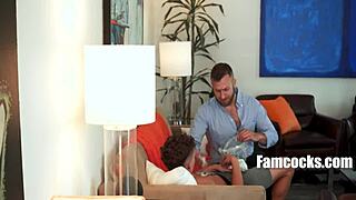 stepdad checks me out after my wild orgy night