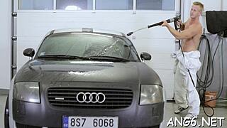 The Sight Of Beauty Licking His Choad Gives Stud Much Delight