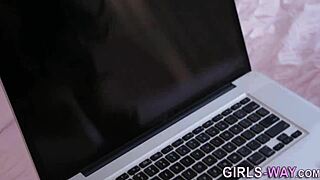 Beautiful les tribbing in high definition group session