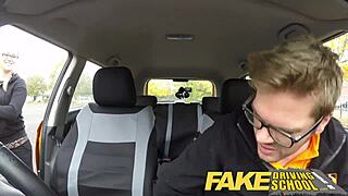 Holy Crap! Fake Driving School Teen with Hairy Pussy Gets Creampied!