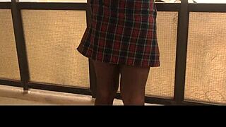 Wow, my friend fucks this girl first on the balcony