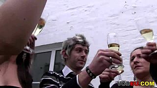 German Gangbang With Blowjob And Licking