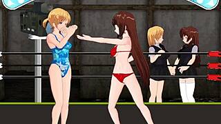 Whoa! Watch Karin battle Nina in Princess of the Ring catfight!