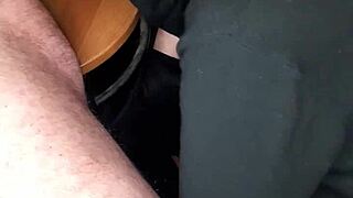 Does she suck my cock secretly and swallow it all?