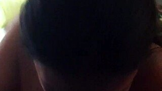 Latina amateur gives personal blowjob in hotel room, intriguing encounter