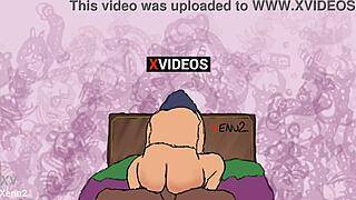 big ass feels intense pleasure sitting on dick