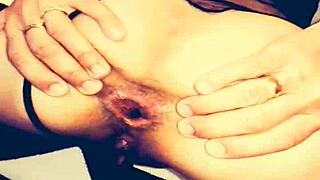 skinny milf wife loves anal sex with her open asshole on camera