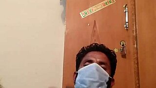 Hot Gay Masturbation Sex While Wearing Wife's Silk Gown!