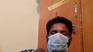 Hot Gay Masturbation Sex While Wearing Wife's Silk Gown!