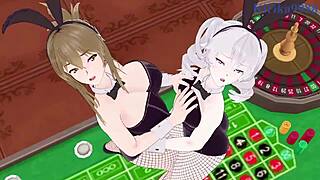 Kusuha And Mizuha Share Intense Lesbian Passion In Hentai.