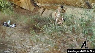 Does Alex Legend Bang Lea Lexis' Sweet Pussy Outdoors In The Hills?