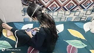 Desi couple shares intimate moments during nighttime hours