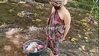 Petite Pinay Teen Screwed Hard in Public River Scandal