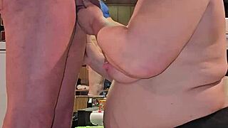 Thick milf sucking my cock in raw sex