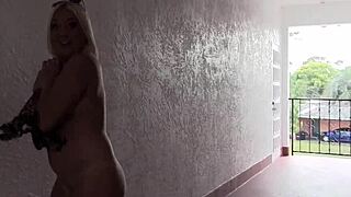 hey ms paris rose, going full nude in public again for wild striptease compilation