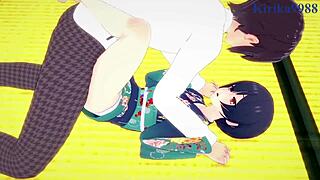 Rinze Morino and Hana Suzuki engage in intense scenes in The Idolmaster Shiny Colors hentai