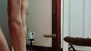 hot charles looks at his reflection while getting fucked