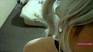 young pretty woman in uniform does a striptease showing off