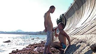 emotional gay sex on the beach with falcon