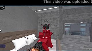 Demon passionately fucks hot rich femboy in rough missionary, deepthroat leads to creampie