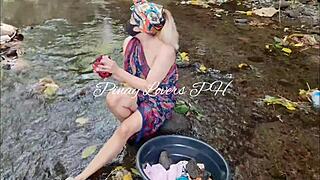 Petite Pinay Teen Screwed Hard in Public River Scandal