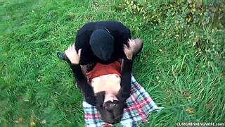 Insane! Wife creampied by strangers at cruising spot!