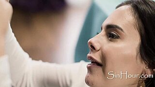 Man, lucky husband banging milf secretary and brunette wife at once! 😲