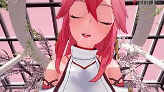 Yae Miko's Intense Sex In Genshin Fantasy