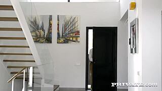 private com hot babe geishakyd rides her chauffeurs cock in interracial doggystyle cumshot