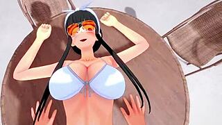 Yor Forger in bikini pool hard sex scene 2