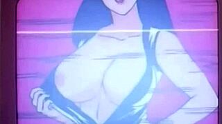 Petite Japanese teen in anime threesome BJ