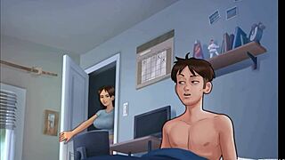 I ride my stepbro's face in this summertime saga scene.