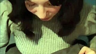 Step-mom drained my cock to help me last longer with my girl.