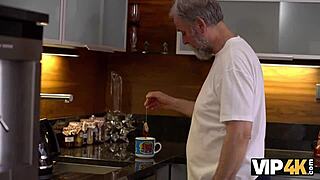 Old guy slides into the juicy teen 18+ blonde dollface with ease.