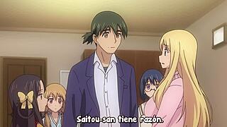 I'm watching Nobunaga-sensei no osanazuma 12, it's hentai with big tits and sucking scenes