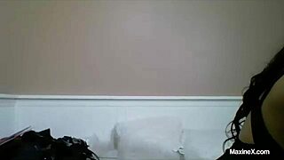 brunette maxine x shoves toys deep in her pussy