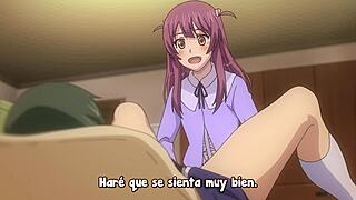 I'm watching Nobunaga-sensei no osanazuma 12, it's hentai with big tits and sucking scenes