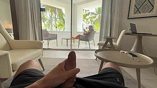 I Caught My Roommate Masturbating And I Had To Fuck Her Big Tits Big Ass In Dorm POV.