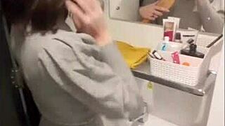 Step-mom drained my cock to help me last longer with my girl.