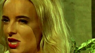 Lesbian madame taking big strapon deep in pussy