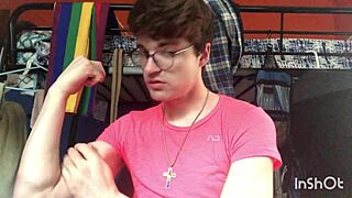 Gay Twink Niko Springs Strip Teases And Shows Off His Big Cock