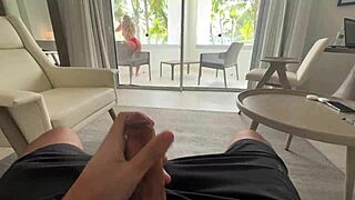 I Caught My Roommate Masturbating And I Had To Fuck Her Big Tits Big Ass In Dorm POV.