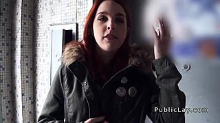 i saw spanish redhead flashing titties outdoor in public pickup.