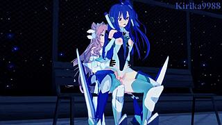 Tsubasa And Kanade Engage In Intense Futanari Lesbian Sex.