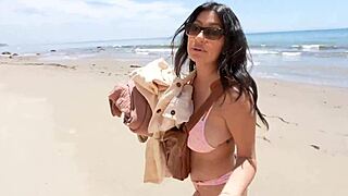 Cheating sister in law loves sucking cock in public so she took me to a nude beach - cami strella