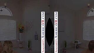 Two chicks at once in VR? Kenna James and Veronica Weston get naughty!